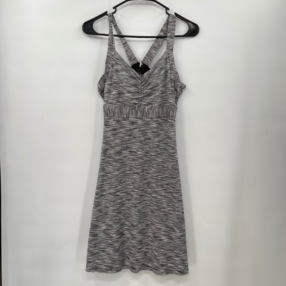 Prana Women's Size M Heathered Grey Crossover Strap Athletic Dress